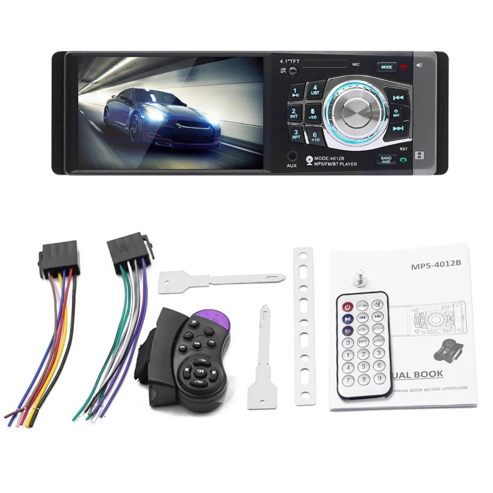 Авторадио MP5 Стерео FM AUX музыкальное радио Bluetooth Handsfree Call Car Audio 1 Din USB SD Авто