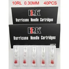 Картридж для тату-машинки, одноразовые иглы для перманентного макияжа бровей, тату-машинка, 3RL5RL7RL9RL11RL14RL18RL, 40 шт.