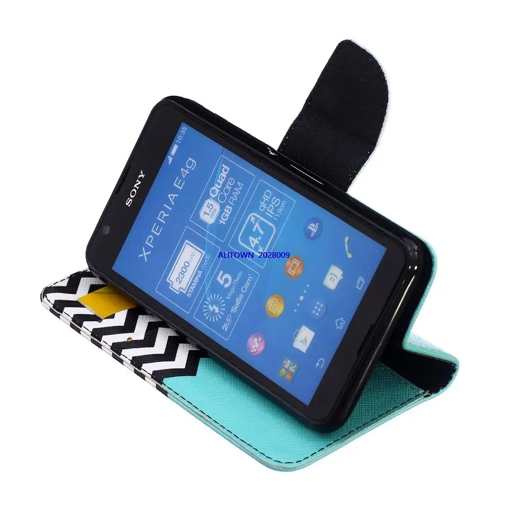 Чехол для Книги Стиль Дерево Цветок Якорь Смарт Кожаный С Подставкой Sony Xperia E4G |