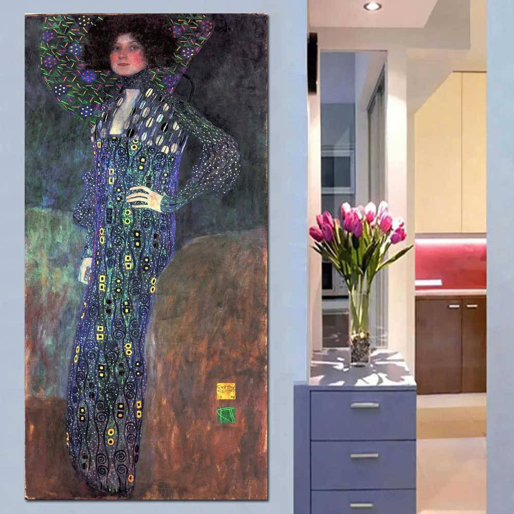 31 Gustav Klimt женские золотые картины на холсте классические картины маслом настенные картины для гостиной большой холст художественные декоративные картины - Цвет: 31