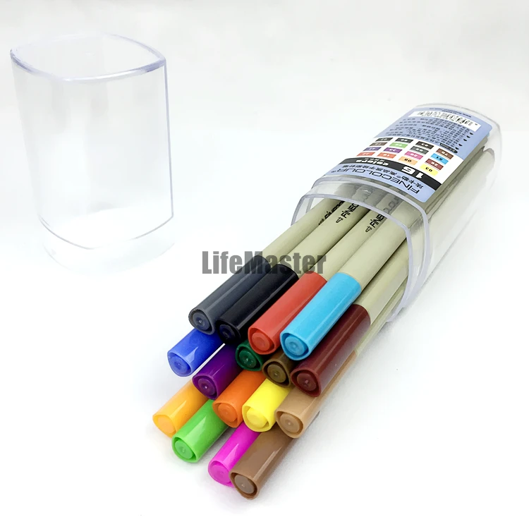 

LifeMaster Finecolour Sketch Liner Drawing Pen Extra Fine 0.3 mm 16 Color Set Perfect for Manga Design
