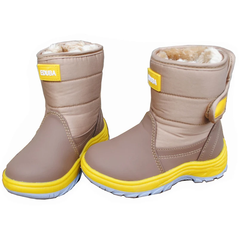 Новинка 2018 зимние стильные ботинки плюшевые водонепроницаемые для мальчиков и