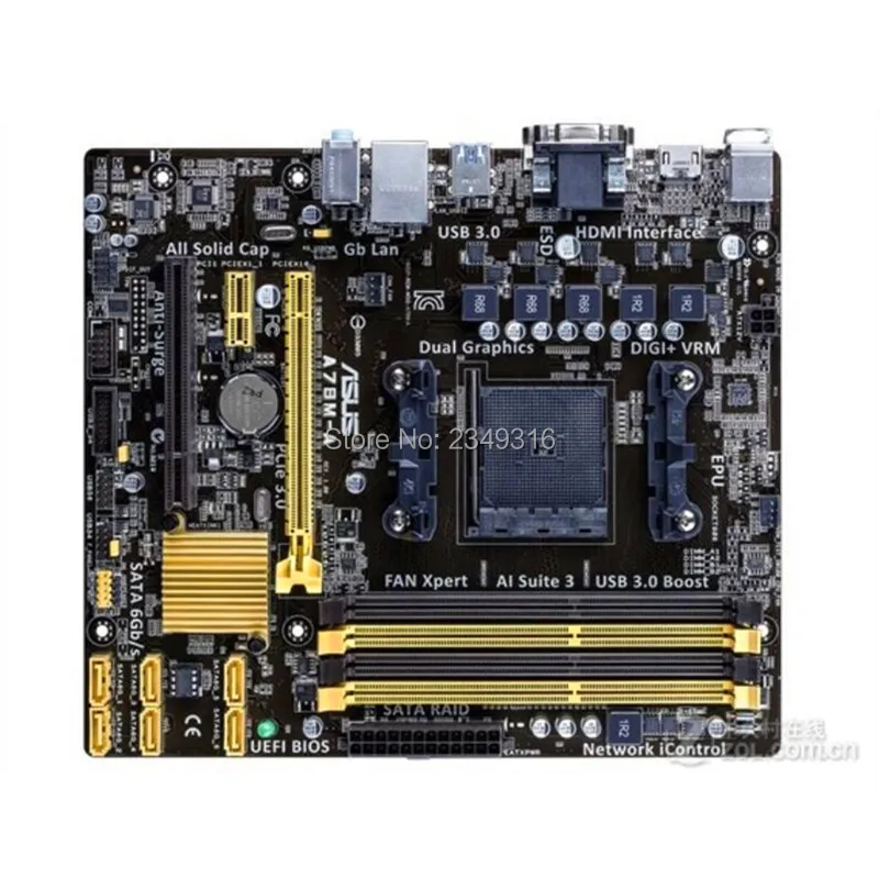 Для ASUS A78M-A гнездо для материнской платы FM2 FM2+ DDR3 USB3.0 SATA3 A78 рабочего Материнская плата