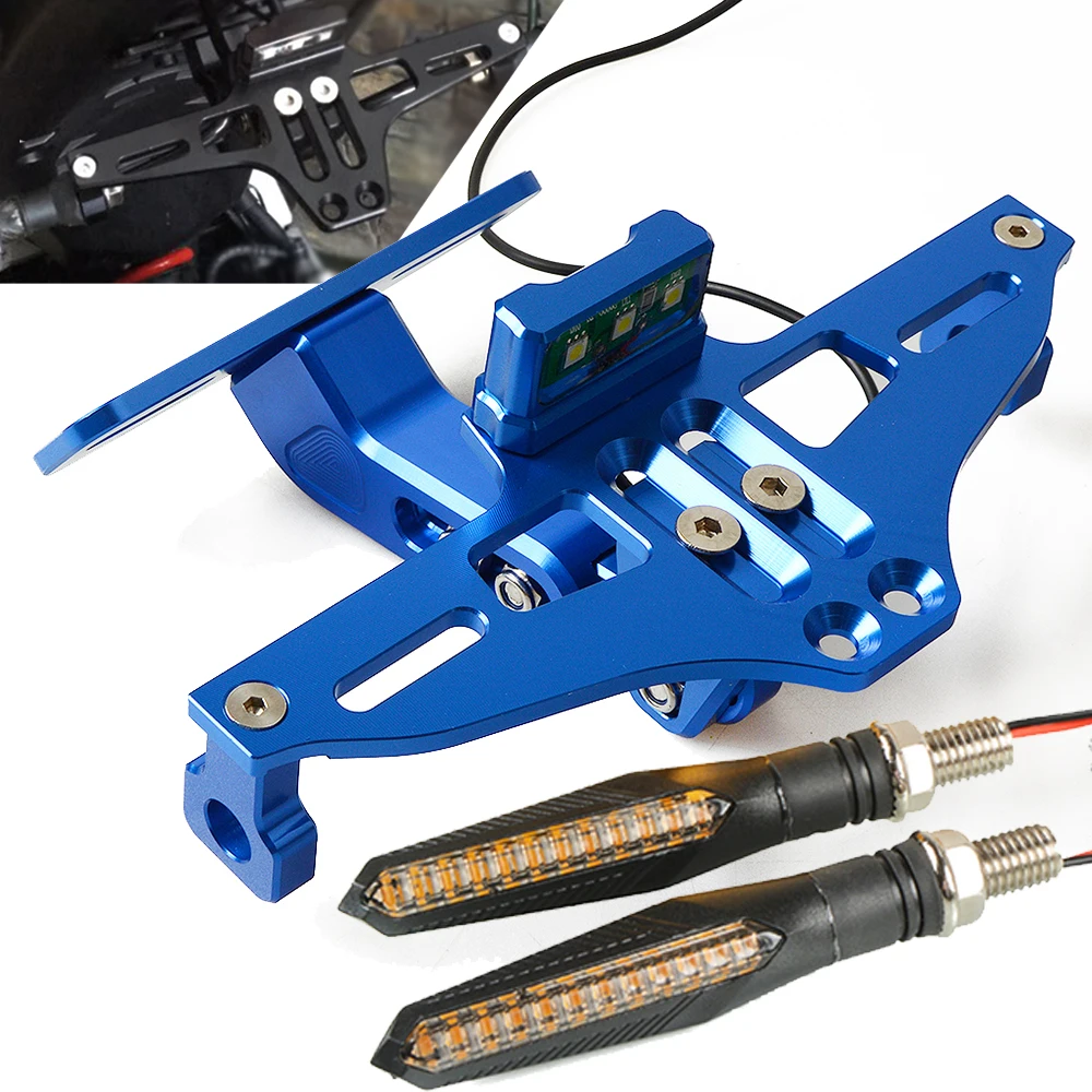 

Motorcycle License Plate Mount Holder and Turn Signal Light For suzuki GSXR1000 GSXR600 GSXR750 GSX-S1000/F/ABS GW250 GSF650