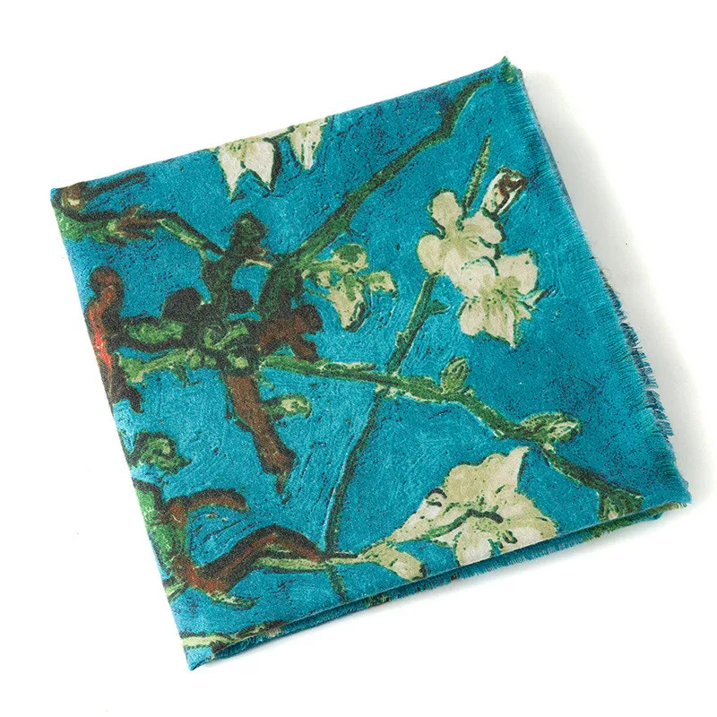 Новинка 2020 шали шарф роскошный бренд обертывания Ван Гог картина маслом