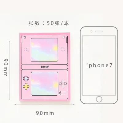 D 50 листов Kawaii корейский INS розовый блокнот для заметок липкий блокнот бумажные закладки подарок для девочки школьные офисные принадлежности креативные канцелярские принадлежности - Цвет: D