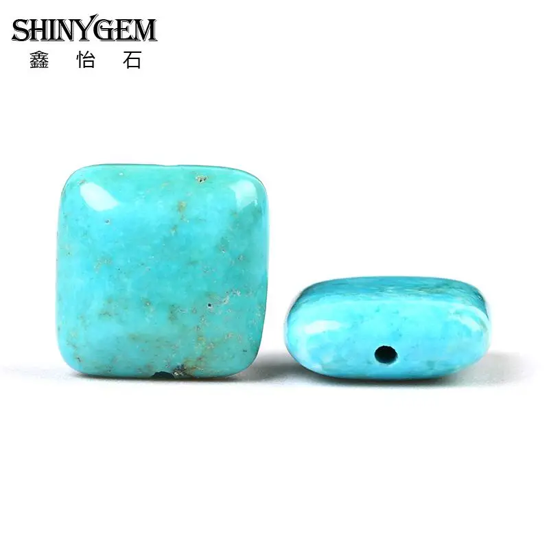 ShinyGem 12 мм натуральный квадратный бирюзовый камень Бусины горячая распродажа
