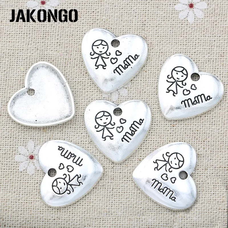 10 шт. подвески в виде сердца для браслета 20 х22 мм|charm pendant|pendants for jewelry makingcharm heart pendant