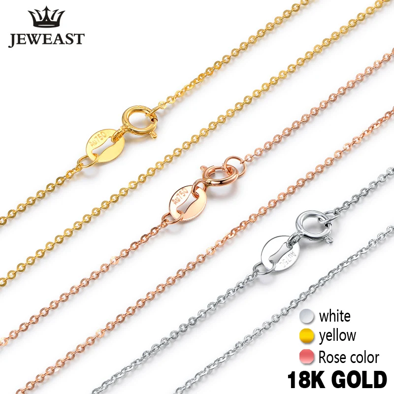 

18k Pure Gold Necklace Women Girl Gift New Snake Chain Wedding Party Upscale Real Solid 750 Hot