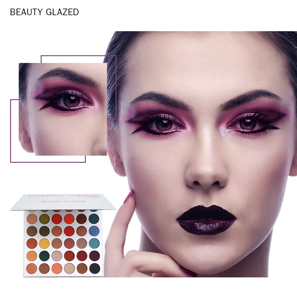 Beauty Glazed макияж ваши оттенки 36 цветов Тени для век Палитра матовые блестящие