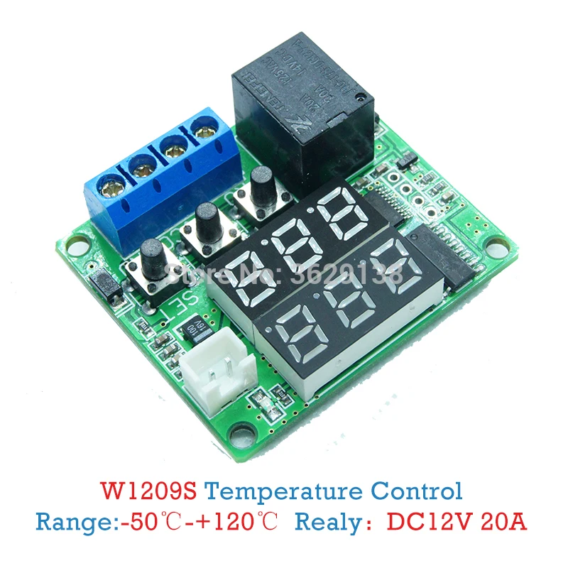  50 ~ 120C DC 12V Мини термостат регулятор цифровой контроль температуры Лер для
