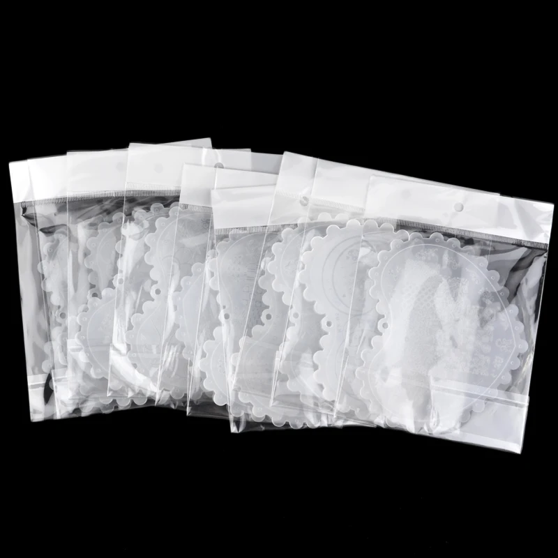 10 шт. трафареты для УФ-гель-лака ногтей | Красота и здоровье