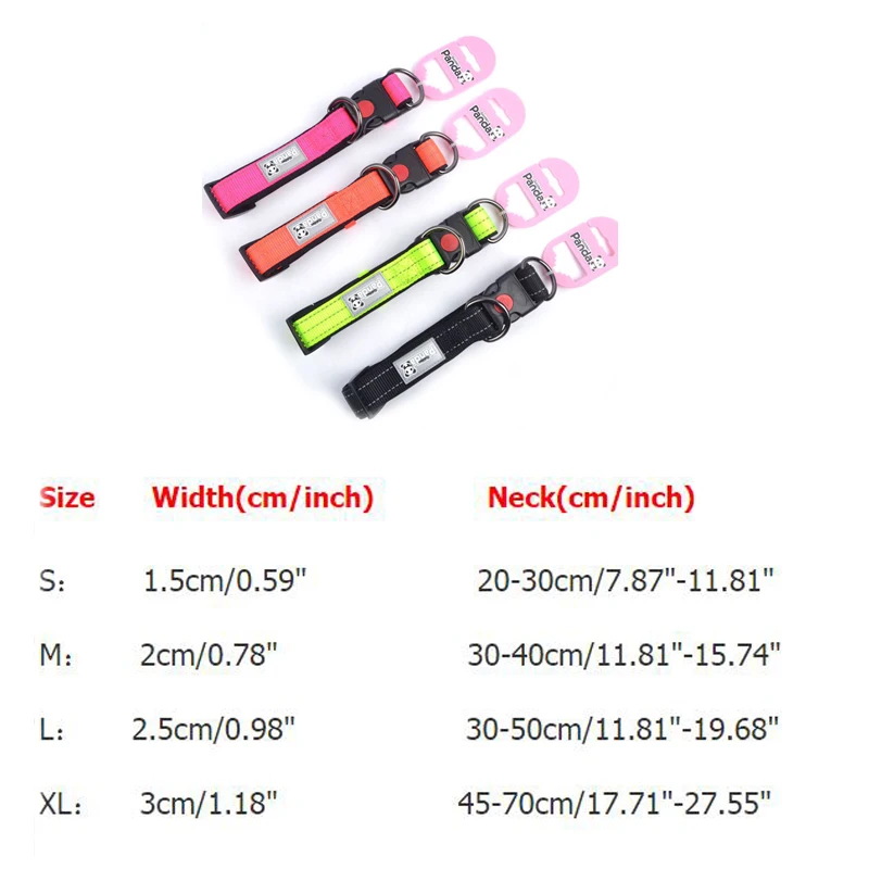 Регулируемый ошейник для собак нейлоновый светоотражающий двойной аксессуары