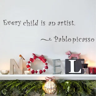 Детские наклейки на стены стикер котировки / каждый ребенок привести исполнитель