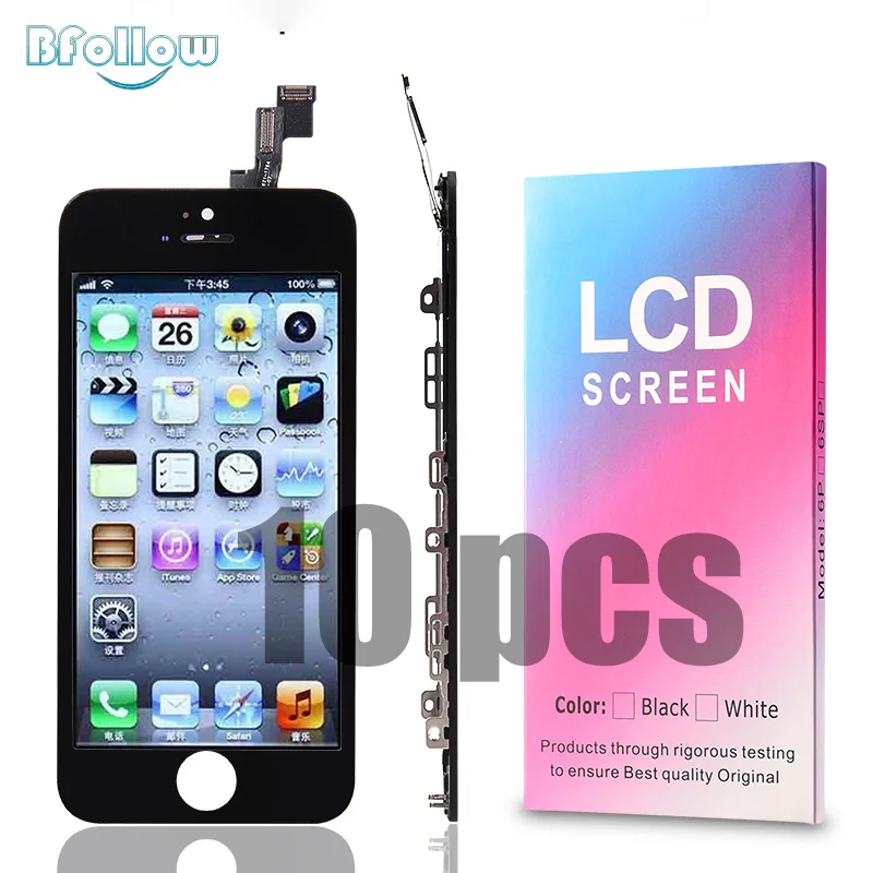 10 шт. ЖК дисплей для iPhone 5S/5/SE/5C экран в сборе дигитайзер Замена с фиксацией