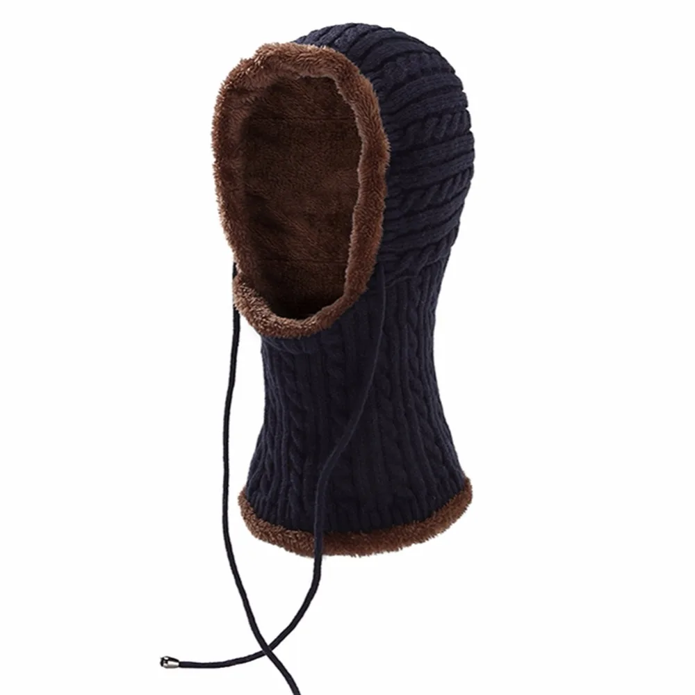 SYi Qarce зимние супер теплые вязанные шапочки Skullies Beanie Gorras Bonnet маска шапка для мужчин и женщин Спорт На Открытом Воздухе Шапка NM084-88