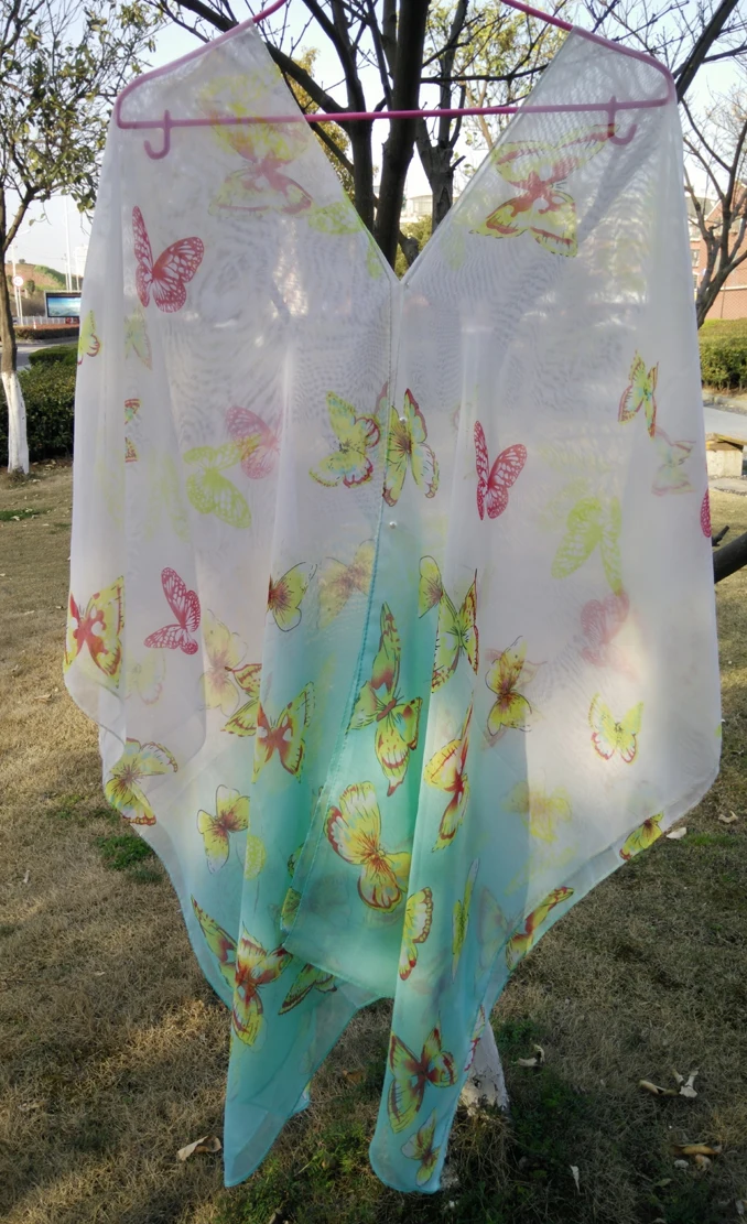 Лидер продаж 2016 летняя накидка на купальник шифоновая мягкая и гладкая с