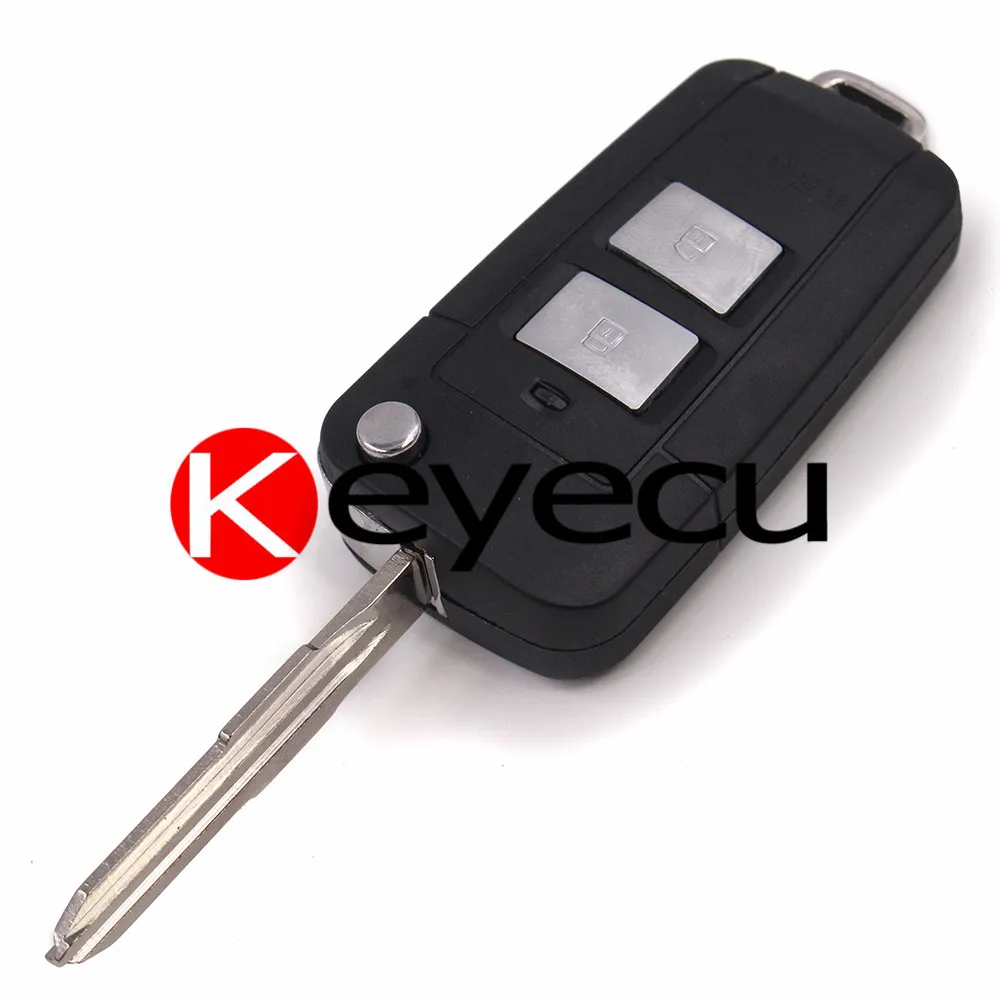 Keyecu складной пульт дистанционного ключа чехол Fob 2 + 1 кнопка для hyundai Tucson ix35 2005-2013 |