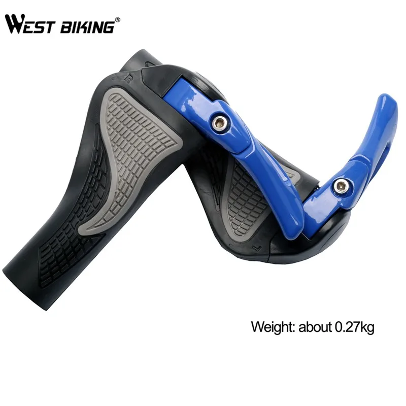 WEST BIKING велосипед MTB Компоненты бар заканчивается Рули резиновые накладки Алюминий Баренд ручка бар Эргономичный нажмите на мягкие ручки