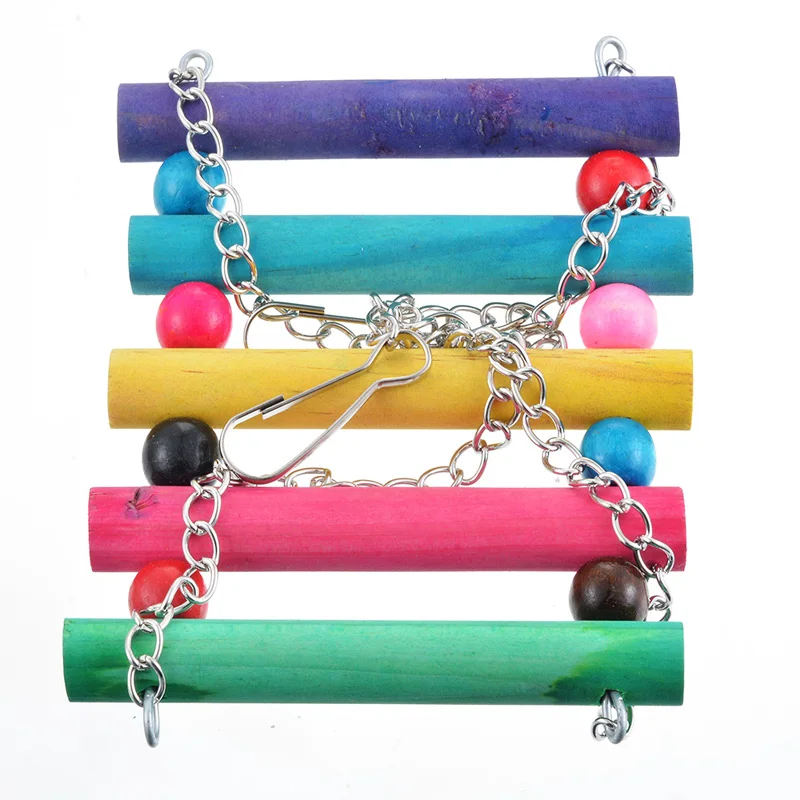 1 Набор красочные жевательные игрушки для попугая подвеска Подвесная цепь моста