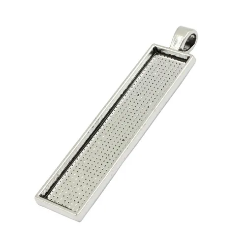 Fit 10x50mm Rectangular cabochons Pendant Tray Cameo/Glass/Cabochon Frame bezel Settings For DIY Making 5pcs/lot (K02943) | Украшения и