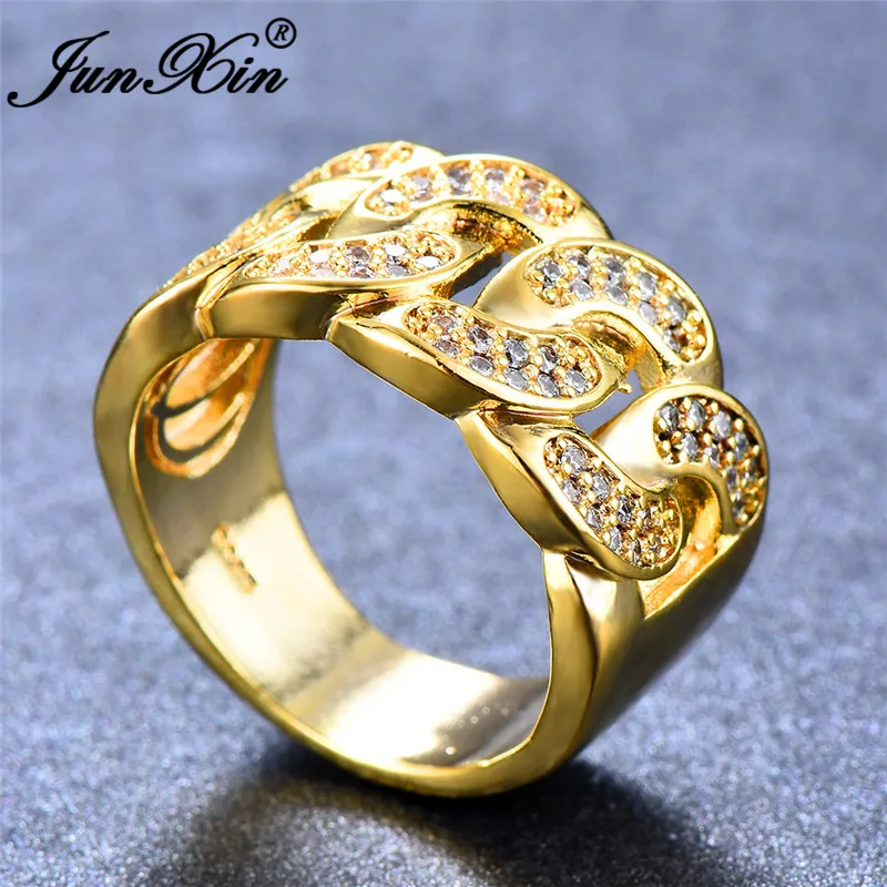 Великолепное мужское кольцо с большим кристаллом из циркония модные обручальные