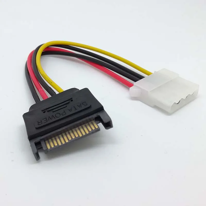 4-контактный адаптер питания с разъемом типа папа для Molex IDE SATA 15 контактов |