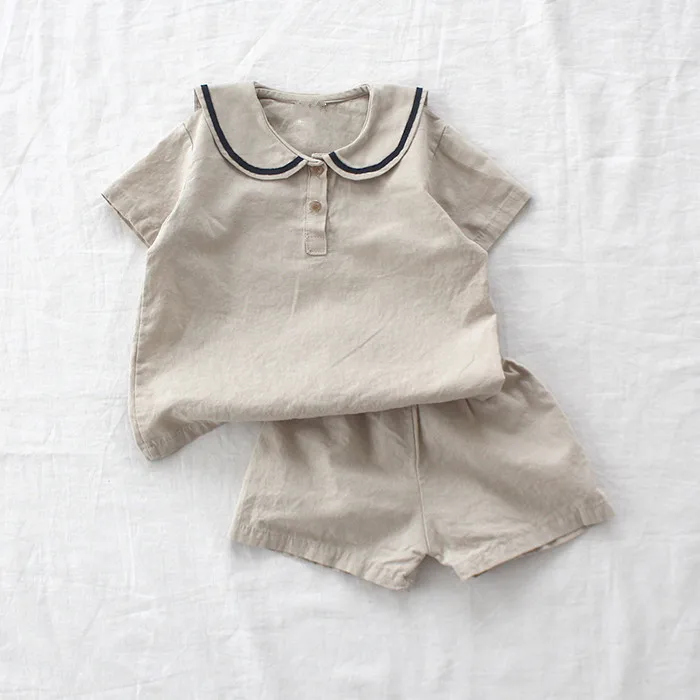 2020 летние комплекты для маленьких девочек и мальчиков повседневные модные