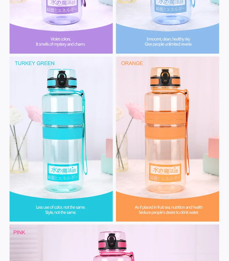 UZSPACE Infuser бутылка для воды флип-топ с герметичной крышкой с одним кликом открытым-нетоксичный BPA бесплатно и экологически чистый Тритан Co-Poly