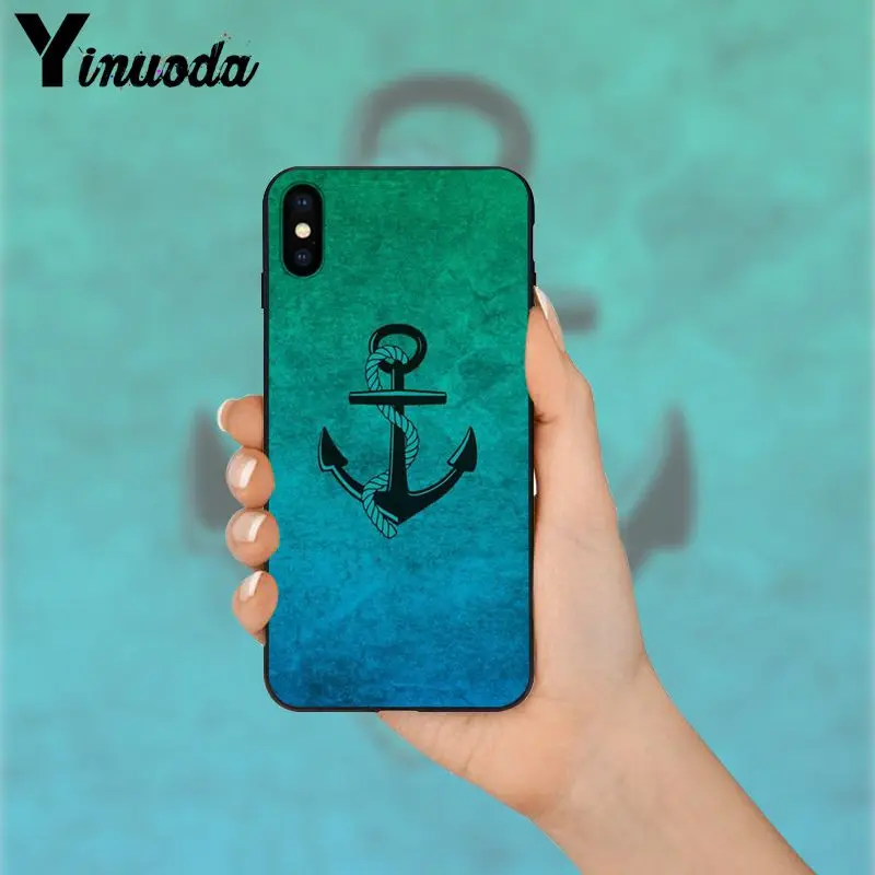 Yinuoda якорь лодка синий сердечник ТПУ Мягкий силиконовый чехол для телефона iPhone 5