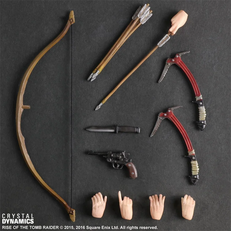 Play Arts Kai фигурка Tomb Raider Rise of the Tomb Raider Lara Croft кукла Фигурка ПВХ Коллекционная модель игрушки 27 см