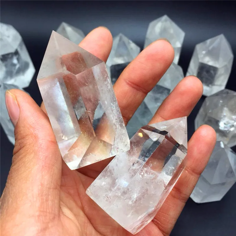 2 шт. Прямая поставка натуральный прозрачный кварцевый кристалл медитация с