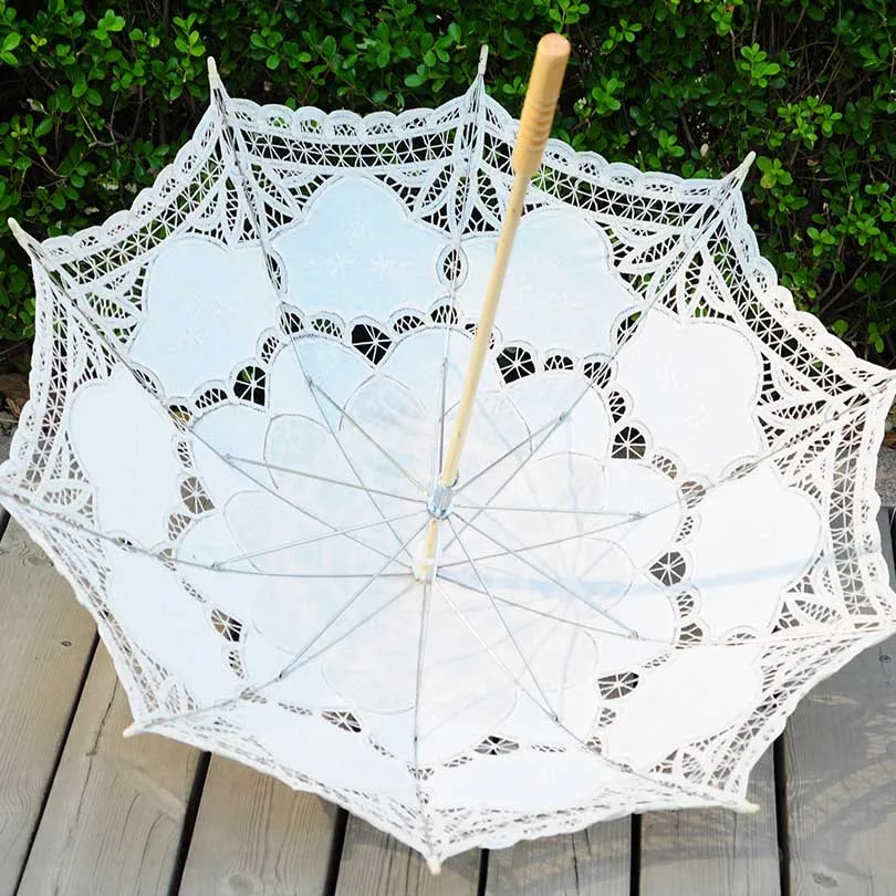 QUNYINGXIU ремесло кружева белый зонтик хлопок украшение Свадьба Фотография реквизит