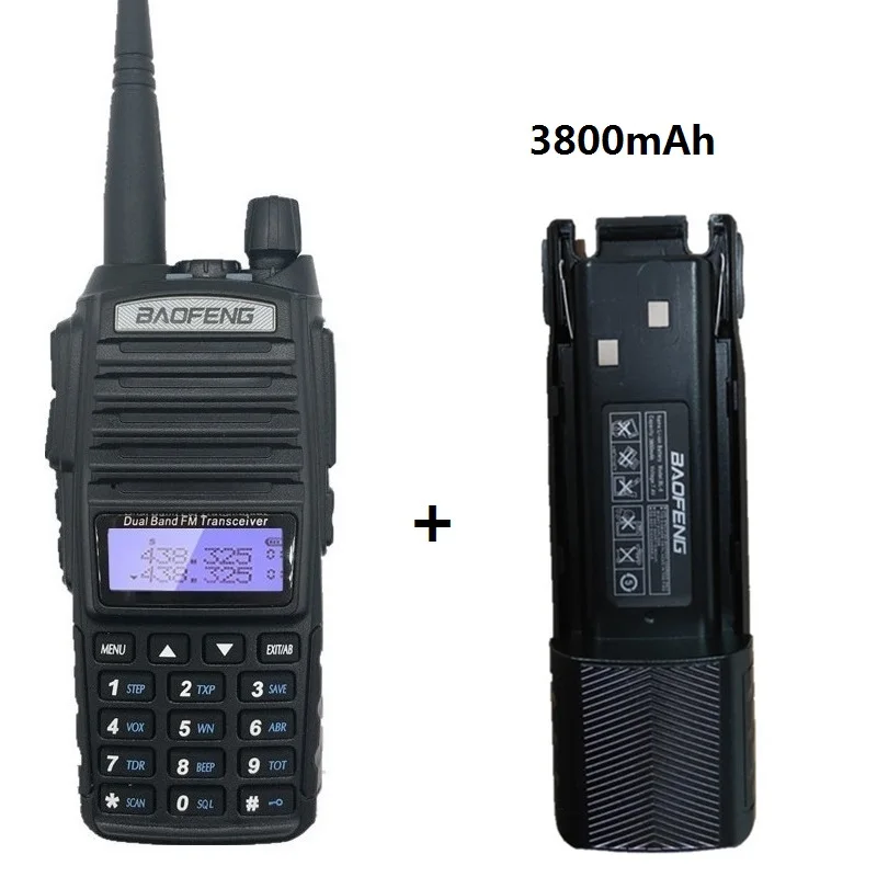 add batt BAOFENG UV-82 8 Вт КВ трансивер Радио Comunicador мощная портативная рация 10 км длинный диапазон UV82 UHF VHF UV 82 Ham CB радио сканер - Цвет: add batt