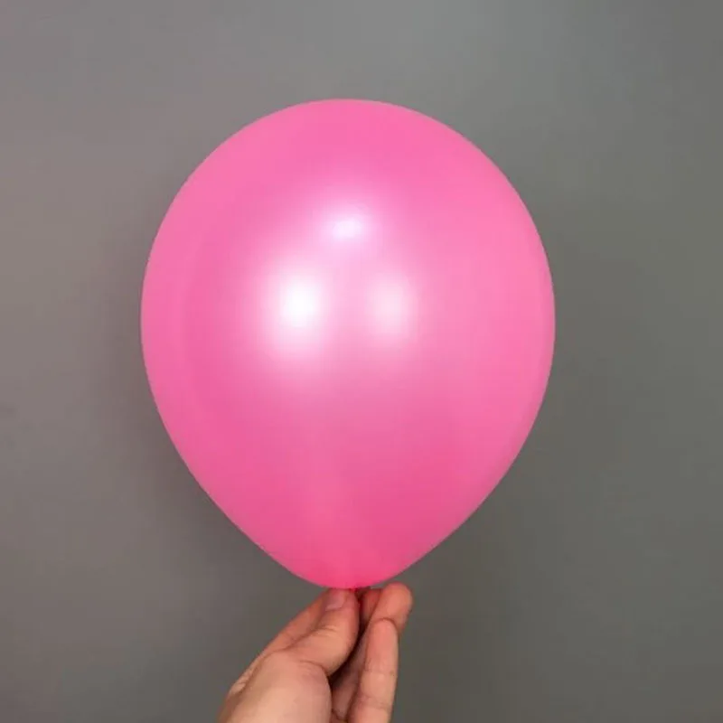 100Pcs 10inch 1.2g Black Gold Pearl Latex Balloons Birthday Helium Ballons Wedding Decoration Balloons Kids Party Decor Balls - Цвет: Розовый