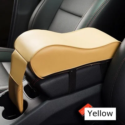 yellow Кожаный Автомобильный подлокотник, автомобильный подлокотник, коробка для сиденья для Renault Eolab Twizy Твин-З, двухходовой символ initale Fluence Alpine Wind - Название цвета: yellow