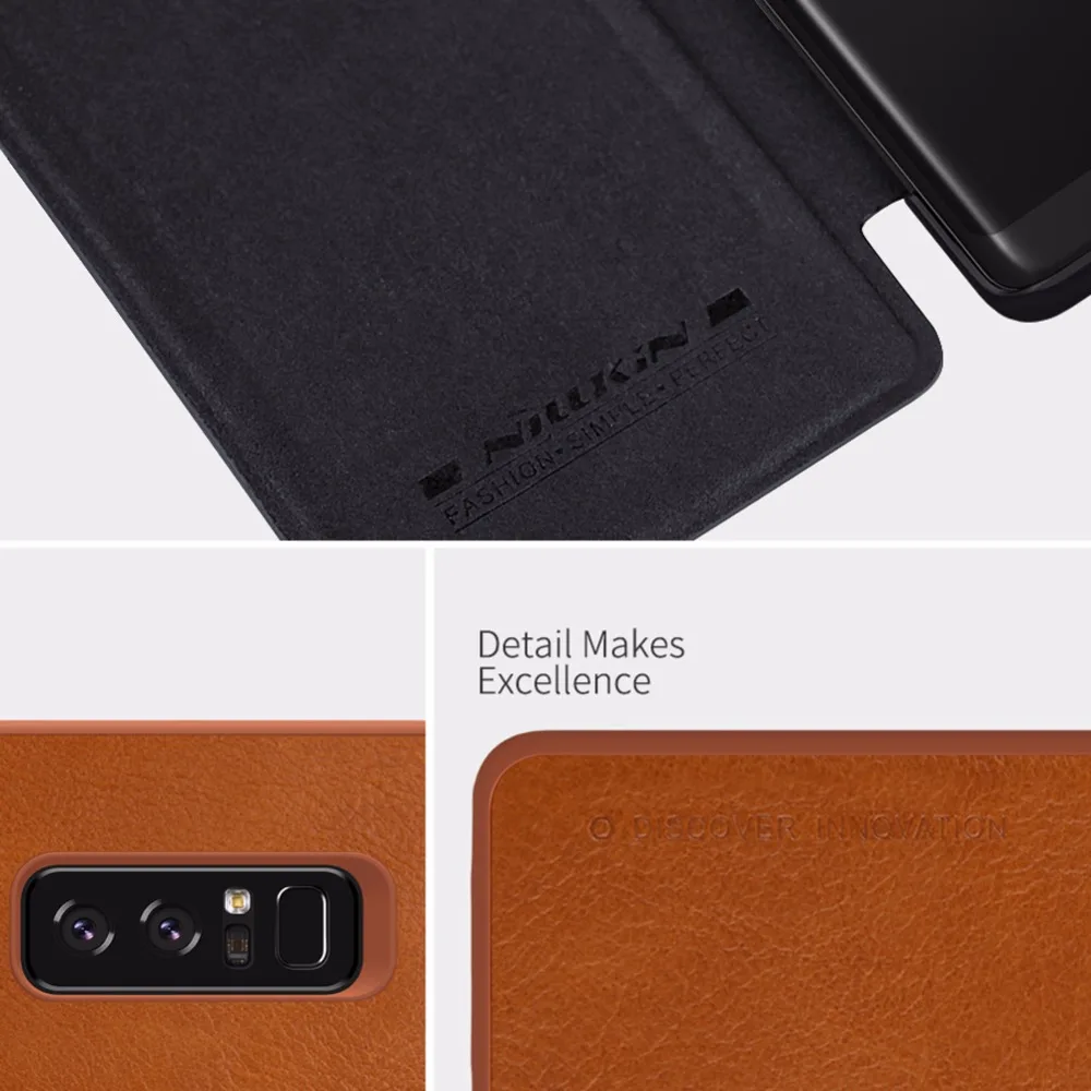 Nillkin For Samsung Galaxy Note 8 Case Cover Flip PU Leather Note8 Card Slot Protective Shield Shockproof | Мобильные телефоны и