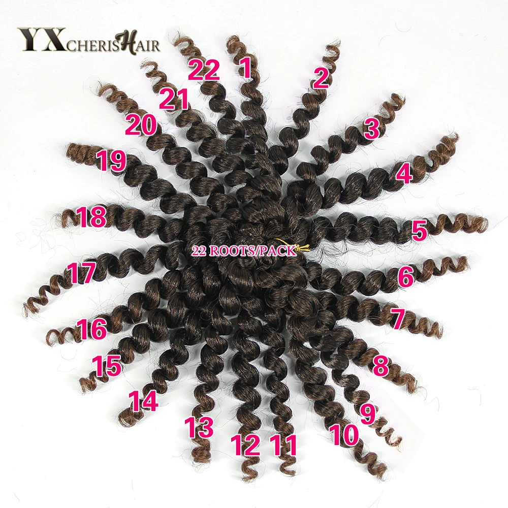 8 дюймов синтетическое плетение волос вязанные косы jumpy Wand Curl канекалон ombre Цвет