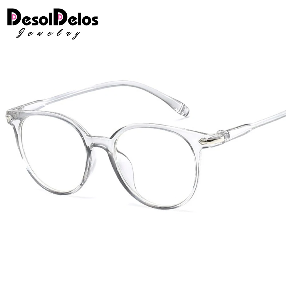 2019 модная женская оправа для очков мужская винтажные круглые прозрачные линзы