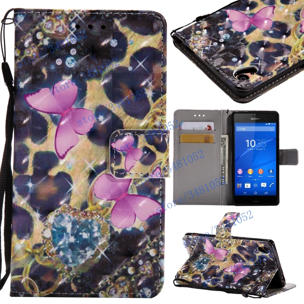 Чехол книжка кошелек с кармашком для карточек sony Xperia Z3 двойной D6633 D6603 чехол Z5Dual