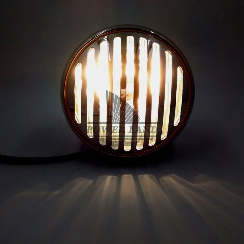 Винтажные мотоциклы металлический черный большой гриль в стиле ретро покрытый