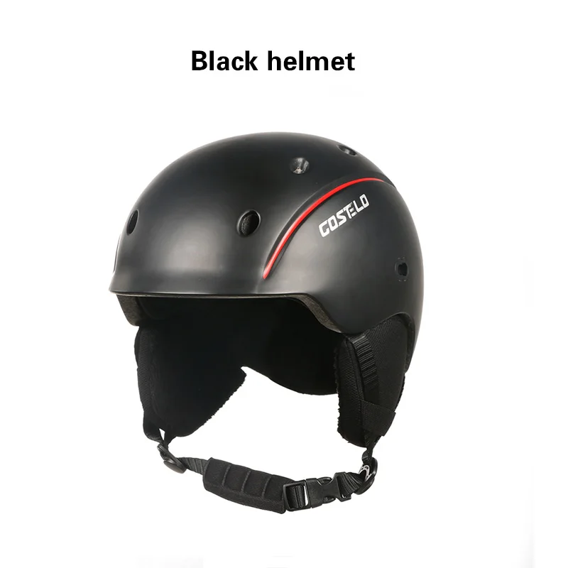 Black Helmet only Costelo Airwolf скейтборд лыжный сноуборд шлем лыжные очки цельно-формованные сверхлегкие дышащие лыжный шлем - Цвет: Black Helmet only