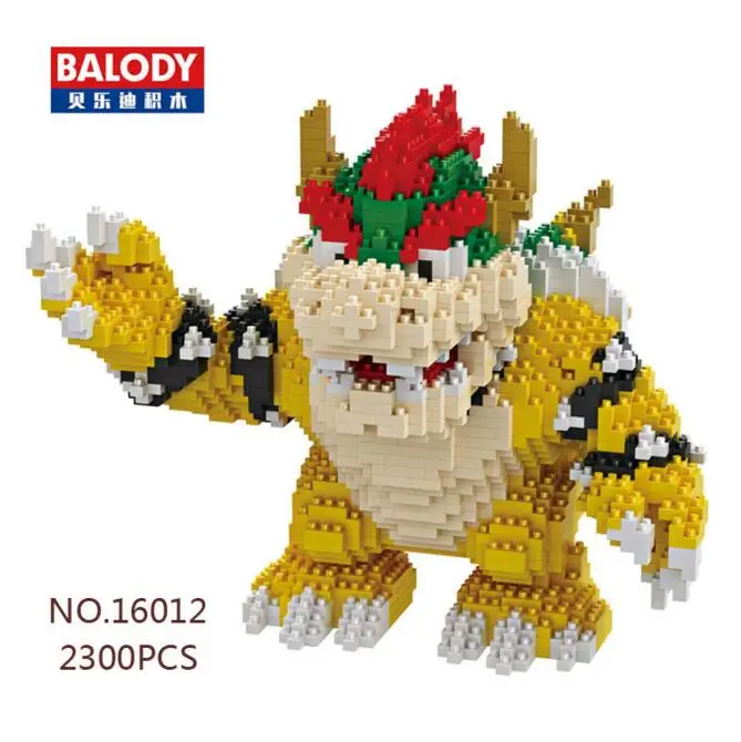 Balody мини блоки Bowser мультфильм строительные игрушки Марио данные аукциона Yoshi