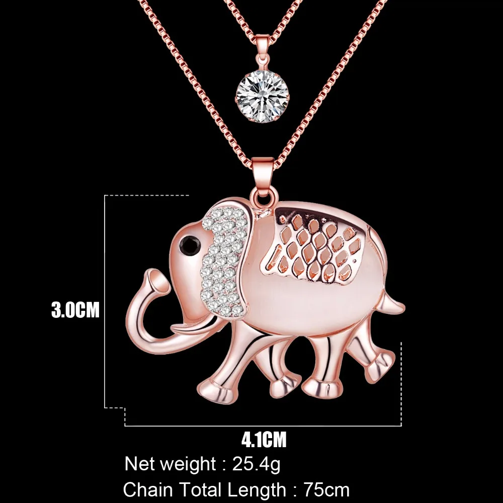 Женское Ожерелье со слоном и кристаллами|animal jewelry|fashion jewelryjewelry fashion |