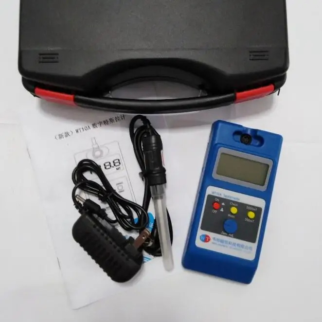 WT 10A Gaussmeter Tesla Meter WT10A флюсометр поверхностного магнитного поля тестер с функцией Ns