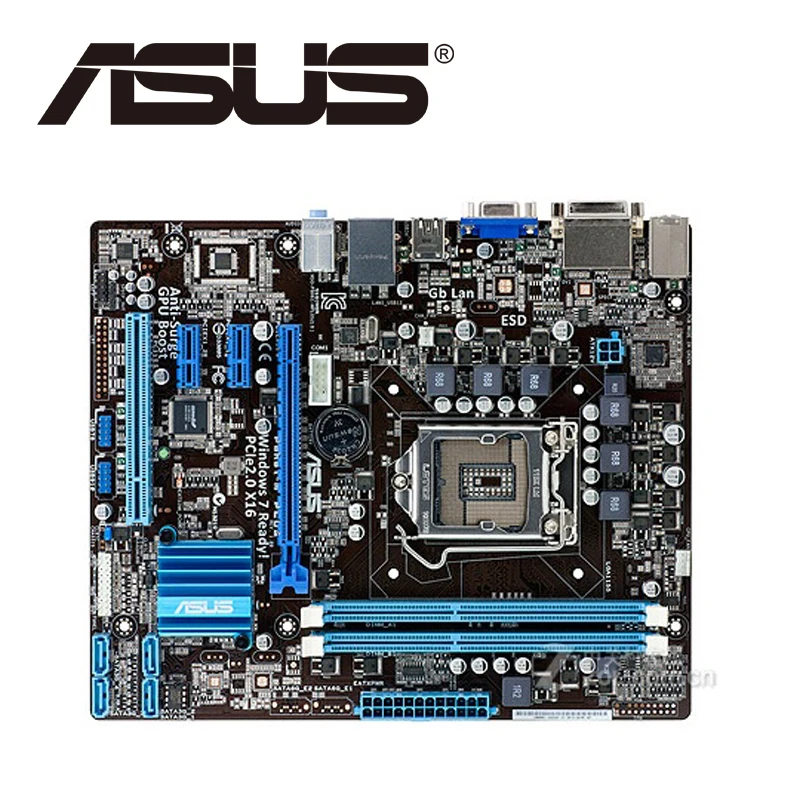 Asus P8H61 M PLUS настольная материнская плата H61 Socket LGA 1155 i3 i5 i7 DDR3 16G uATX UEFI BIOS