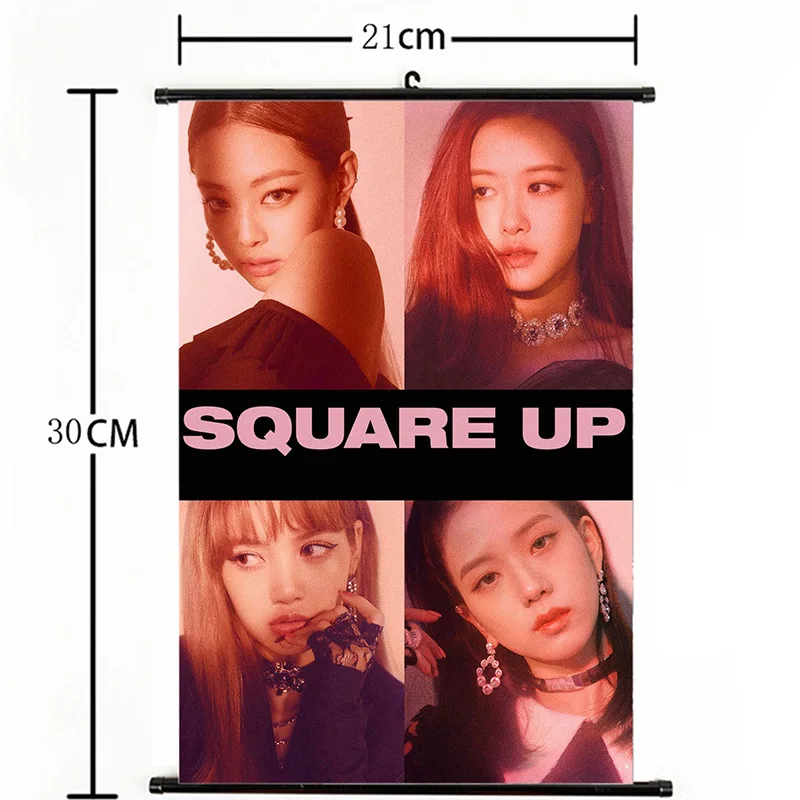 1 шт. KPOP BLACKPINK настенные подвесные плакаты прокрутки Краски настенные картины настенная рамка для картин общежития канцелярские украшения принадлежности для фанатов