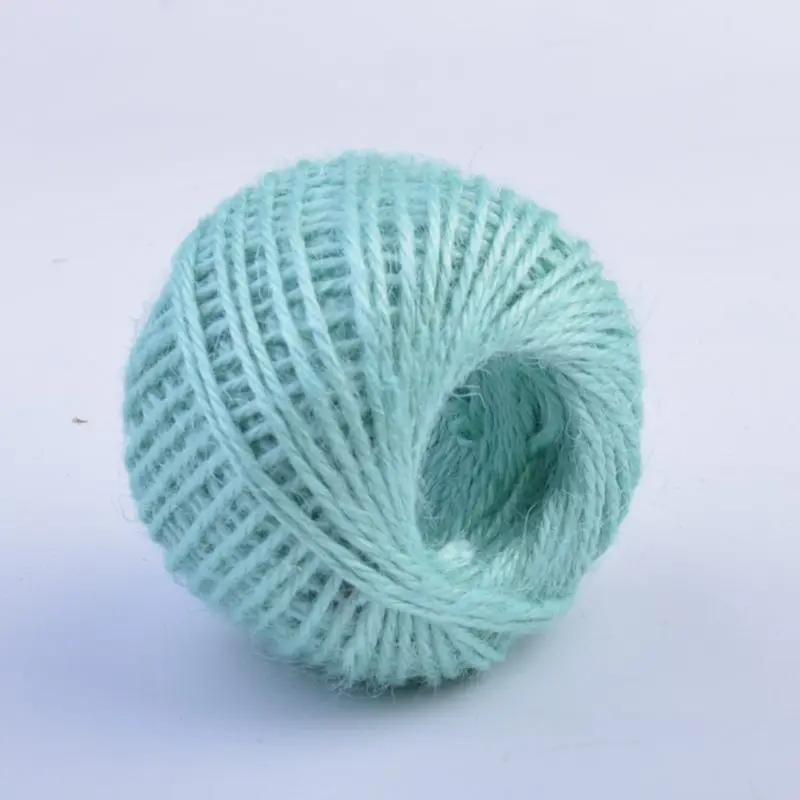 Tiffany Blue 50 метров натуральная Мешковина гессиан джутовый шнур-шпагат пеньковая веревка вечерние упаковка для свадебного подарка кордная нить DIY Скрапбукинг Ремесло деко - Цвет: Tiffany Blue