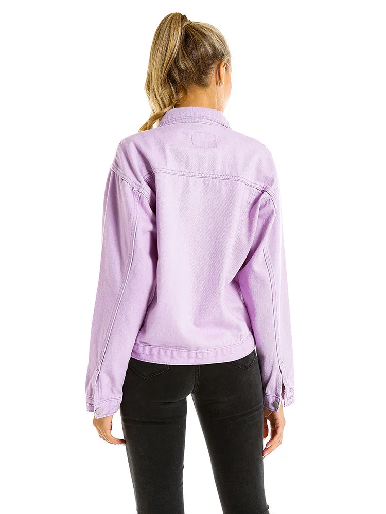 Джинсовая куртка женские короткие джинсы 2019 Весна Осень Высокое качество