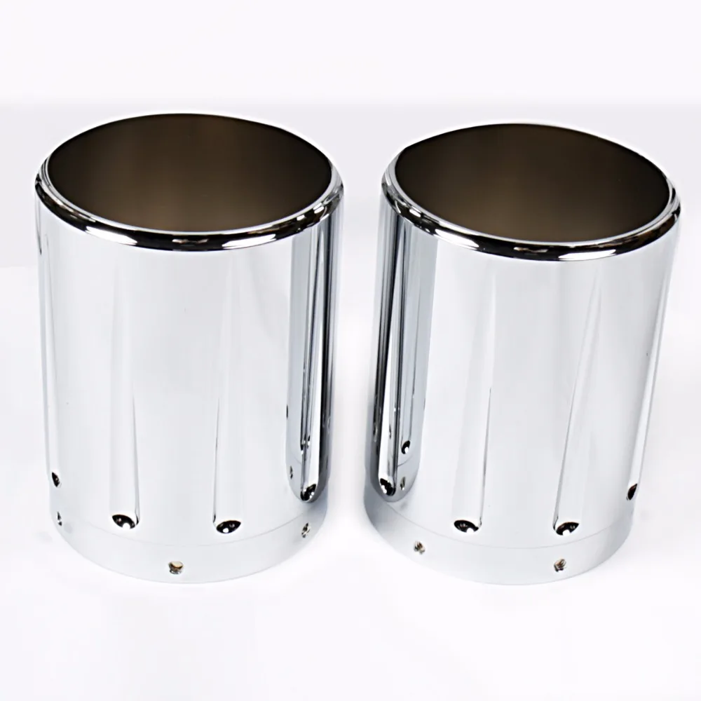 4.5 Chrome Shallow Cut Exhaust Tips for Victory Hardball, Vision, Cross Country, and Road Models image 2